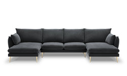 5-zitshoekbank Elio velvet