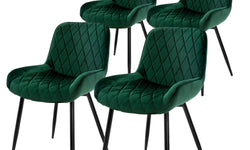 Set van 4 eetkamerstoelen Megan velvet