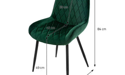 Set van 4 eetkamerstoelen Megan velvet