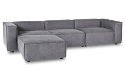 3-zitsbank Boston met hocker