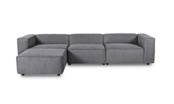3-zitsbank Boston met hocker