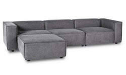 3-zitsbank Boston met hocker