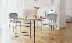 Set van 2 eetkamerstoelen Giselle velvet