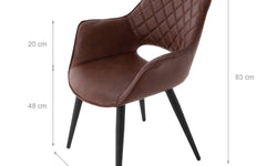 Set van 2 eetkamerstoelen Aiden