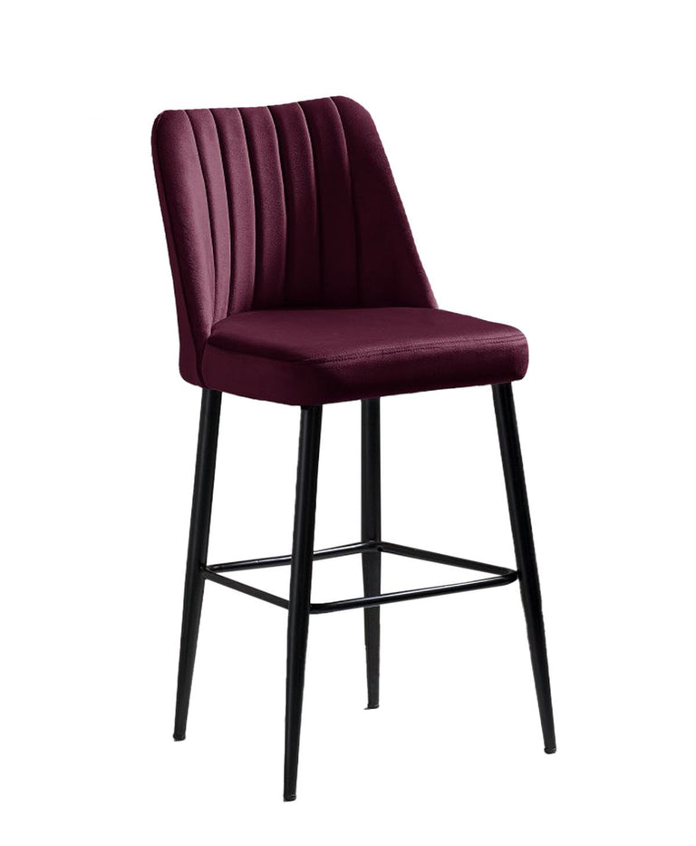 kalune design-set van 4 barstoelen katie-rood--polyester-stoelen & fauteuils-meubels1