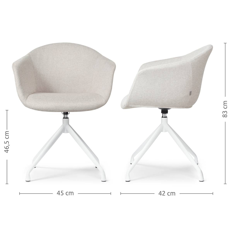 Set van 2 eetkamerstoelen Nola-Otis draaibaar