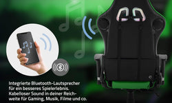 Gamestoel Xana met RGB-verlichting en Bluetooth speakers