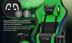 Gamestoel Xana met RGB-verlichting en Bluetooth speakers