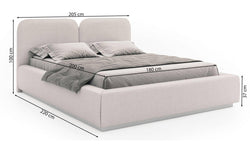 Bedframe Cremona chenille 180 x 200 cm met verlichting en opbergruimte