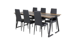 venture-home-eetkamerset-jakartamet6 eetkamerstoelen slimline-bruin-hout-tafels-meubels2