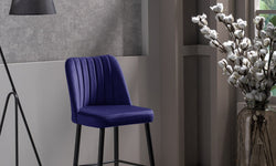 kalune design-set van 4 barstoelen katie-koningsblauw--polyester-stoelen & fauteuils-meubels2