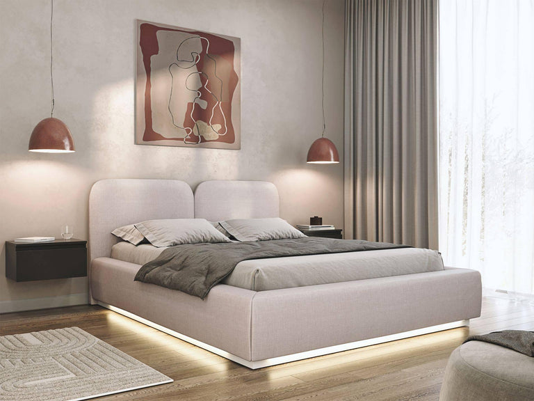 Bedframe Cremona chenille 180 x 200 cm met verlichting