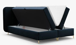 Boxspring Rena velvet 180 x 200 met opbergruimte en topper