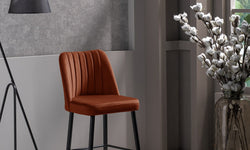kalune design-set van 4 barstoelen katie-oranje--polyester-stoelen & fauteuils-meubels2