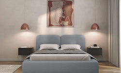 Bedframe Cremona chenille 180 x 200 cm met verlichting en opbergruimte
