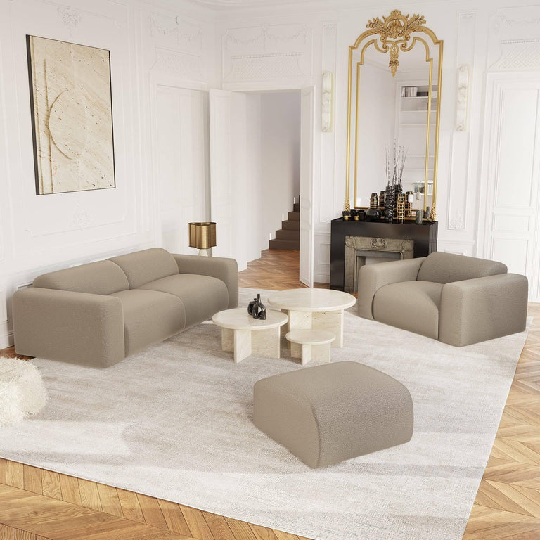 Fauteuil Myra bouclé