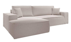Hoekbank rechts Loren met slaapfunctie 250x150x90 cm - Stof Raven 6 lichtgrijs Hoekbank rechts Loren met slaapfunctie 250x150x90 cm - Stof Raven 6 lichtgrijs