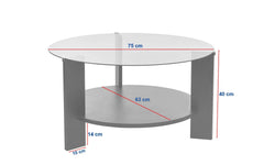 Salontafel Clara rookglas