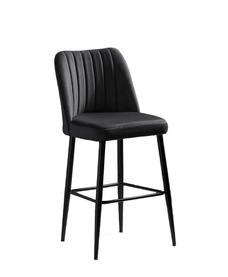 kalune design-set van 4 barstoelen katie-donkergrijs--polyester-stoelen & fauteuils-meubels1