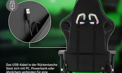 Gamestoel Xana met RGB-verlichting en Bluetooth speakers