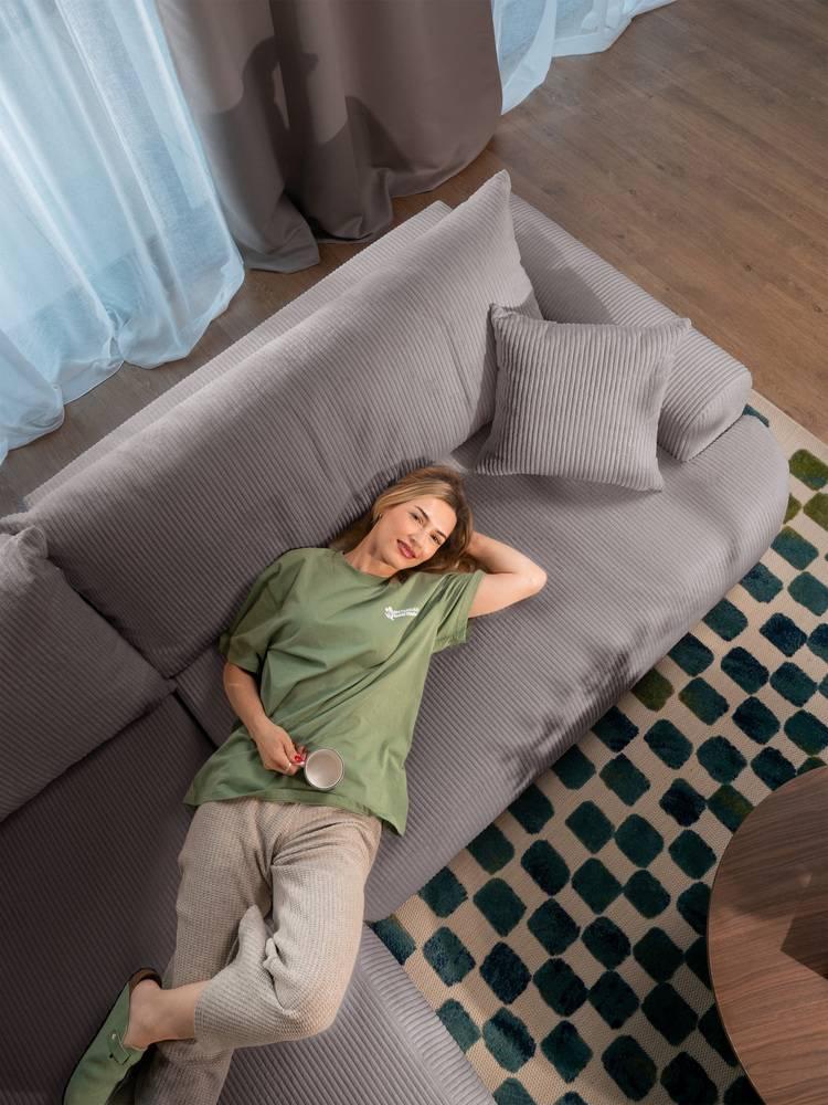 Hoekslaapbank Philipa ribstof links