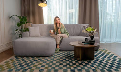 Hoekslaapbank Philipa ribstof links