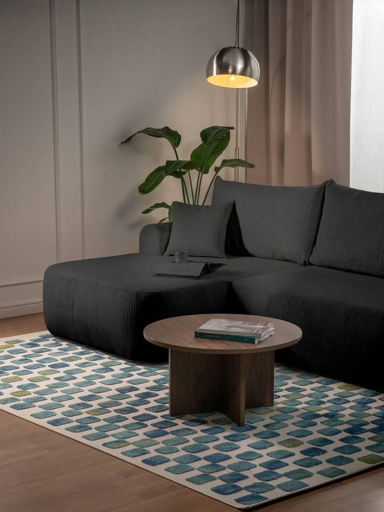 Hoekslaapbank Philipa ribstof links