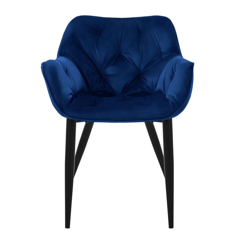 Set van 2 eetkamerstoelen Saga velvet