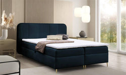 Boxspring Rena velvet 180 x 200 met opbergruimte en topper