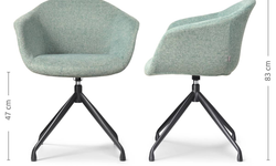 Set van 2 eetkamerstoelen Nola-Otis draaibaar