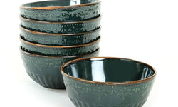 hermia-set van 6 kommen charles keramiek-donkergroen--keramiek-servies-koken & tafelen1