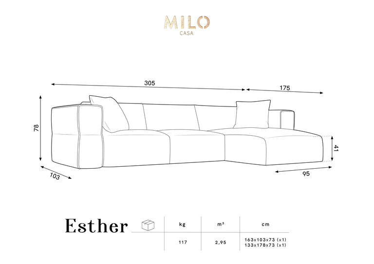 milo casa-hoekbank esther rechts velvet-geel--velvet-banken-meubels_7998875