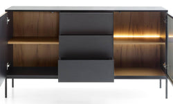 naduvi-collection-ladekast-tosena 2-deurs met verlichting-zwart-eikenfineer-kasten-meubels3