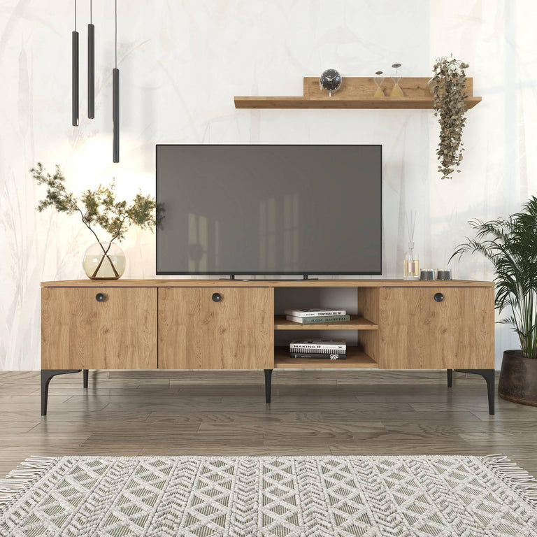 TV-meubel Motto met wandplank