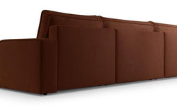 U-slaapbank Monteno bouclé met opbergruimte