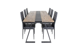 venture-home-eetkamerset-jakartamet6 eetkamerstoelen slimline-bruin-hout-tafels-meubels1