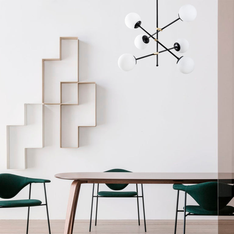 Glas hanglamp woonkamer Sarah