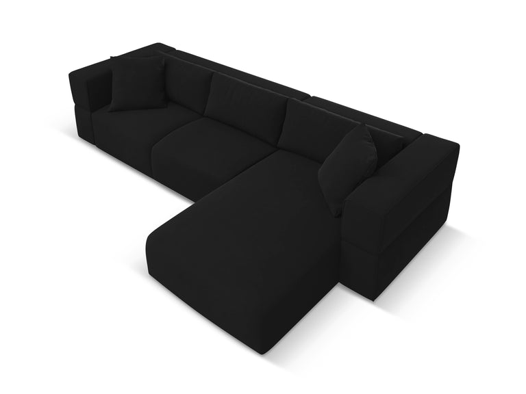 milo casa-hoekbank esther rechts velvet-zwart--velvet-banken-meubels_7998863