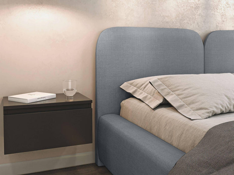 Bedframe Cremona chenille 180 x 200 cm met verlichting en opbergruimte