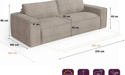 sia-home-3-zitsslaapbank-joanvelvetmet dunlopillo matras-zwart-velvet-(100% polyester)-banken-meubels7