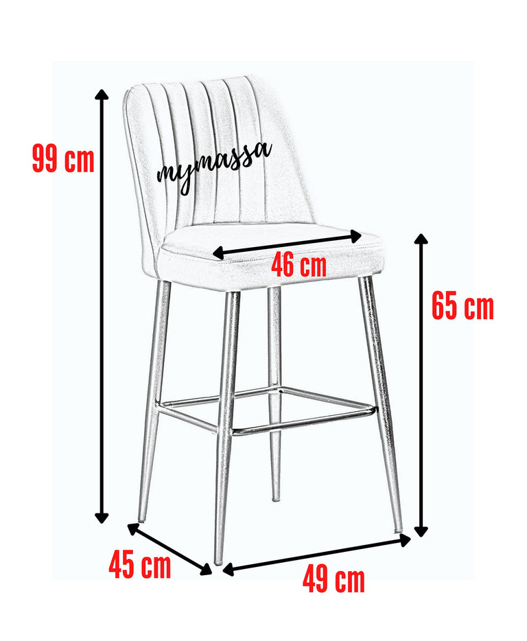 kalune design-set van 4 barstoelen katie-donkergrijs--polyester-stoelen & fauteuils-meubels3