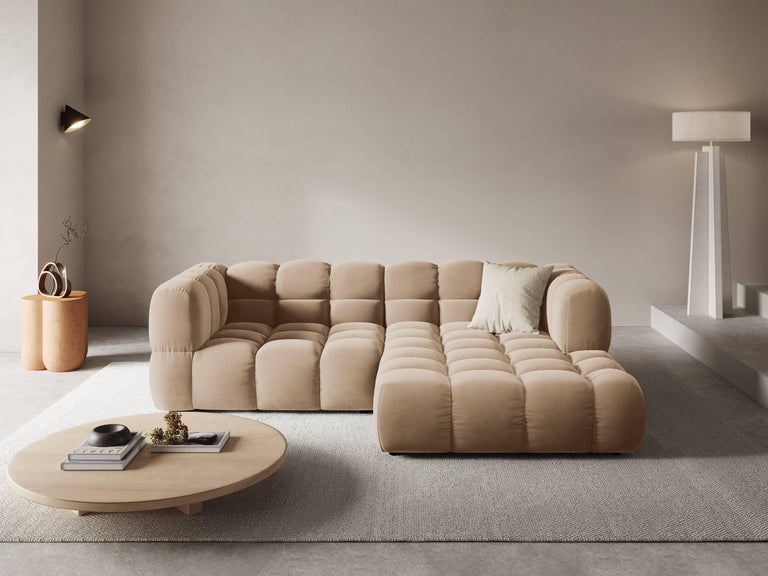 3-zits hoekbank Sky rechts velvet