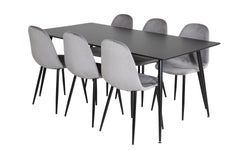 venture-home-eetkamerset-silar6eetkamerstoelen polar velvet-lichtgrijs-hout-tafels-meubels2