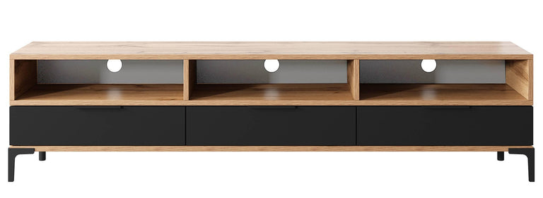 naduvi-collection-tv-meubel-rikke met verlichting-zwart-eikenfineer-kasten-meubels1