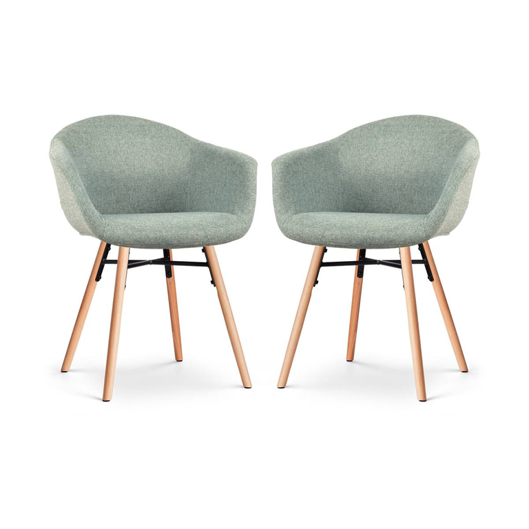 Set van 2 eetkamerstoelen Nena-Otis