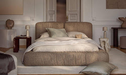 Bedframe Martina bouclé 140 x 200 met opbergruimte