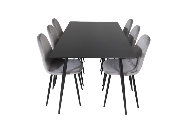 venture-home-eetkamerset-silar6eetkamerstoelen polar velvet-lichtgrijs-hout-tafels-meubels1