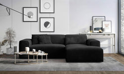 Hoekbank Nina rechts ribstof