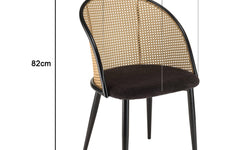 Set van 2 eetkamerstoelen Lea ronde rugleuning
