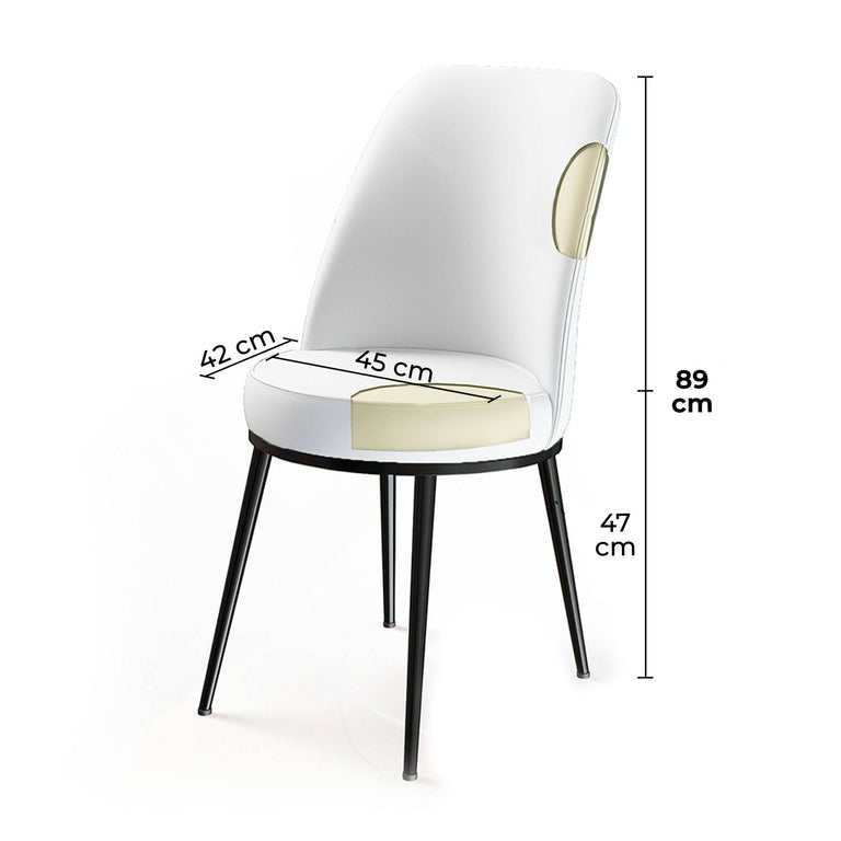 Set van 6 eetkamerstoelen Dexa velvet